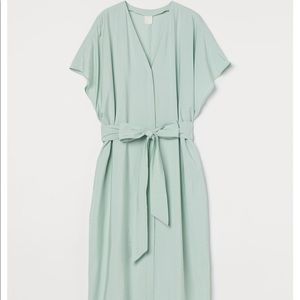 Tie belt kaftan dress